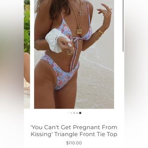 Heavy manners “you can’t get pregnant from kissing” front tie top